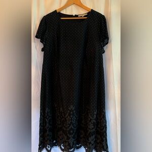 Elegant Navy Lace Dress